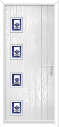 Cottage 4 Rectangles Offset Left with Dorchester Blue