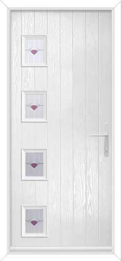 Cottage 4 Rectangles Offset Left with Murano Purple