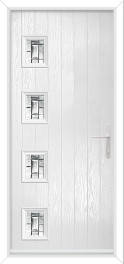 Cottage 4 Rectangles Offset Left with Prairie Zinc