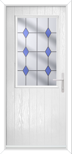 Cottage Half with Colour Diamond Blue