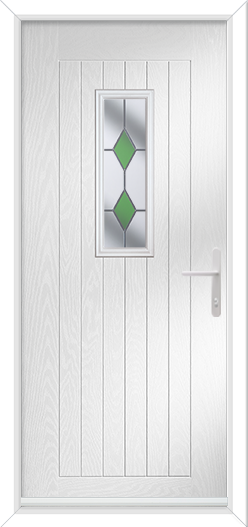 Rustic Cottage Large Rectangle with Colour Diamond Green