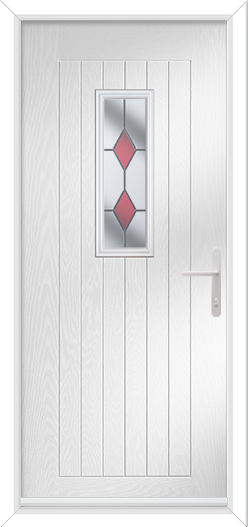 Rustic Cottage Large Rectangle with Colour Diamond Red