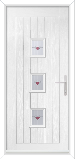 Rustic Cottage Three Rectangles with Murano Red