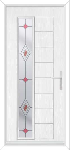 Select Long Rectangle Offset Left with Fusion Jewel Red