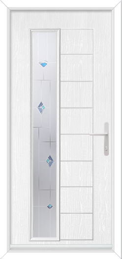 Select Long Rectangle Offset Left with Murano Blue