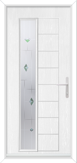Select Long Rectangle Offset Left with Murano Green