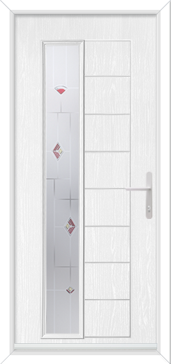 Select Long Rectangle Offset Left with Murano Red